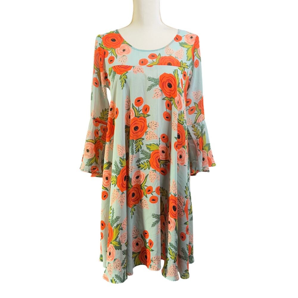 Paper Crown + Paper Rifle Anthropologie Size S Fluttered Blooms Swing Dress